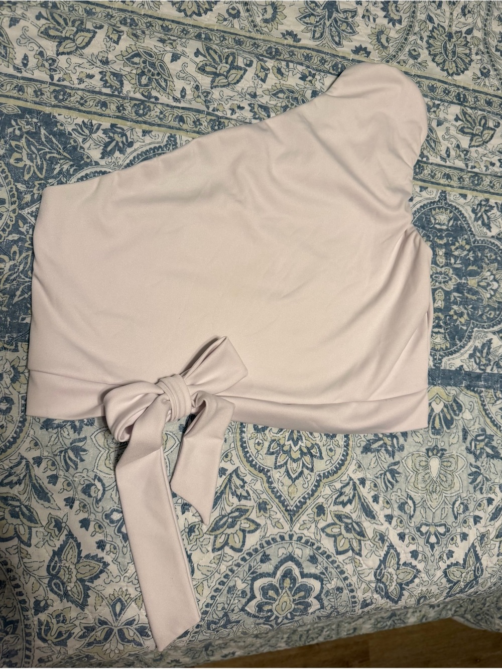 One-Shoulder Tie-Waist Top (white)